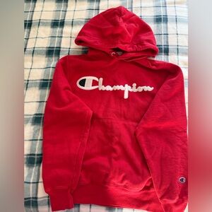 Champion Red Hoodie size Small